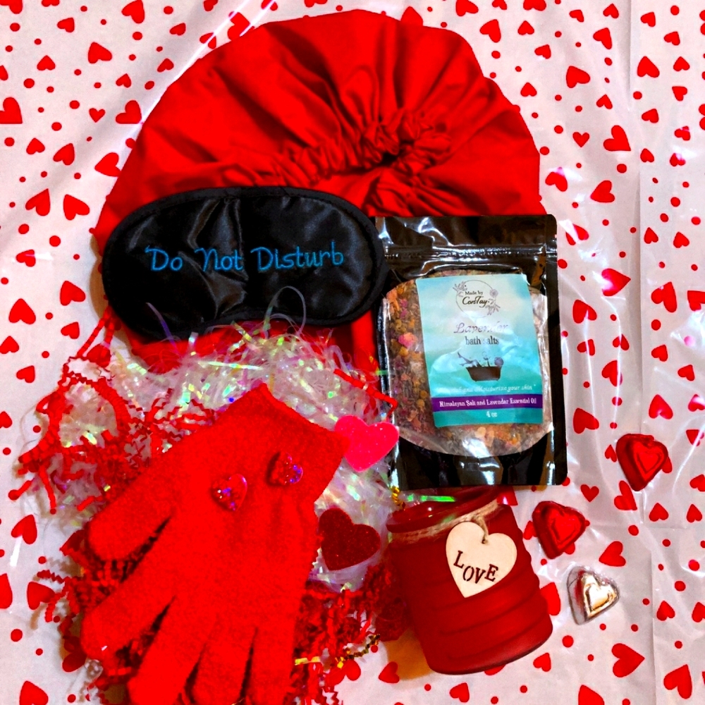Valentine Day Selfcare baskets.
